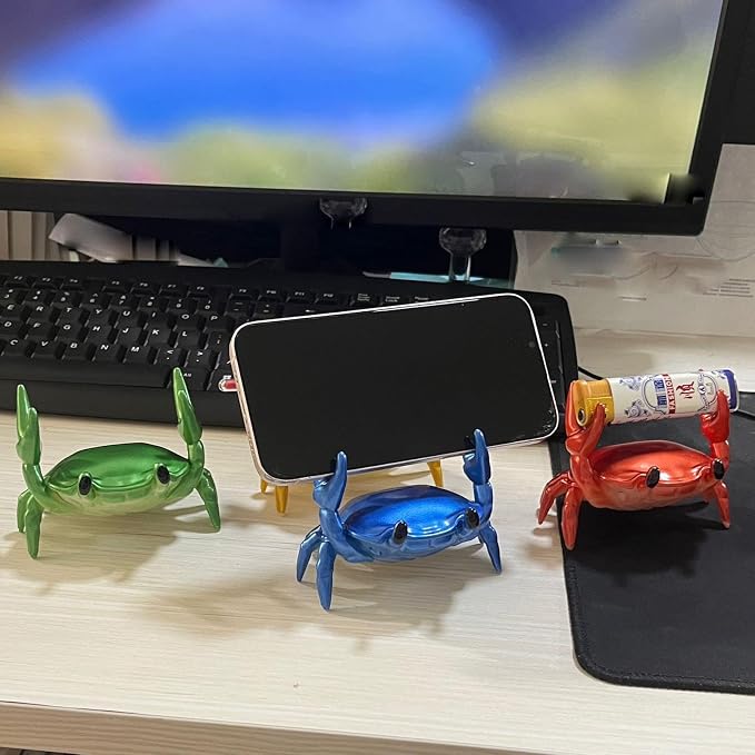 LOGUTIA Crab Phone Pencil Stand Creative Pen Holder Pencil Holder Spoon Holder - Image 5