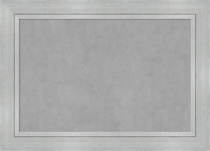 Amanti Art Silver Framed Magnetic Board 31x43 Large Vision Board by AmantiArt