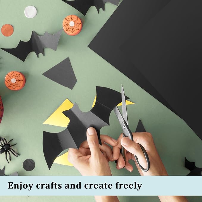 OcePor 100 Sheets Black Cardstock 12” x 18”, 92lb/250gsm Black Card Stock - Image 5