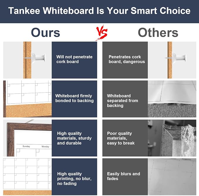 Calendar Whiteboard for Wall, 18x24 Inches White Board Calendar Dry Erase - Image 3