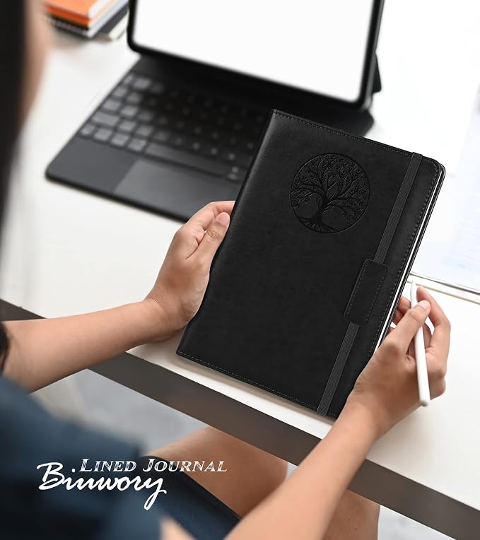Biuwory Lined Journal Notebook for Women Men, 256 Pages A5 Hardcover Leather - Image 7