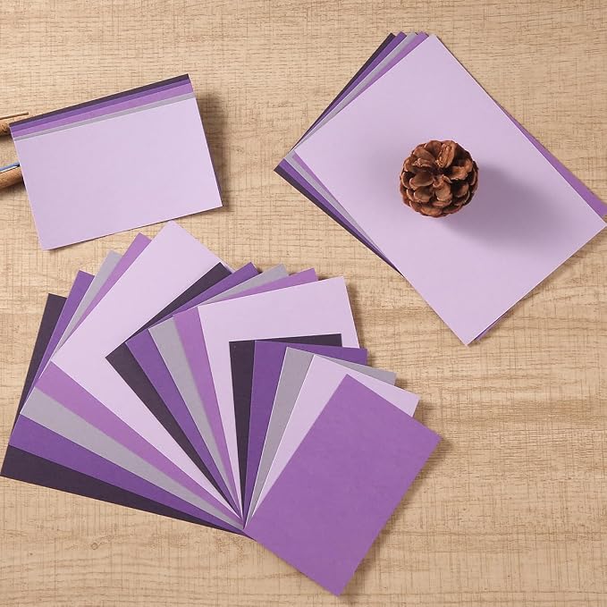 50 Sheets Colored Cardstock Paper 5 Colors Blank Flash Cards, 250 GSM Heavy - Image 7