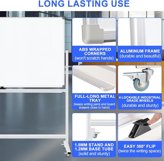 Mobile Magnet Large Whiteboard - Image 2