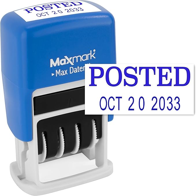 MaxMark Self-Inking Rubber Date Office Stamp by Maxmark