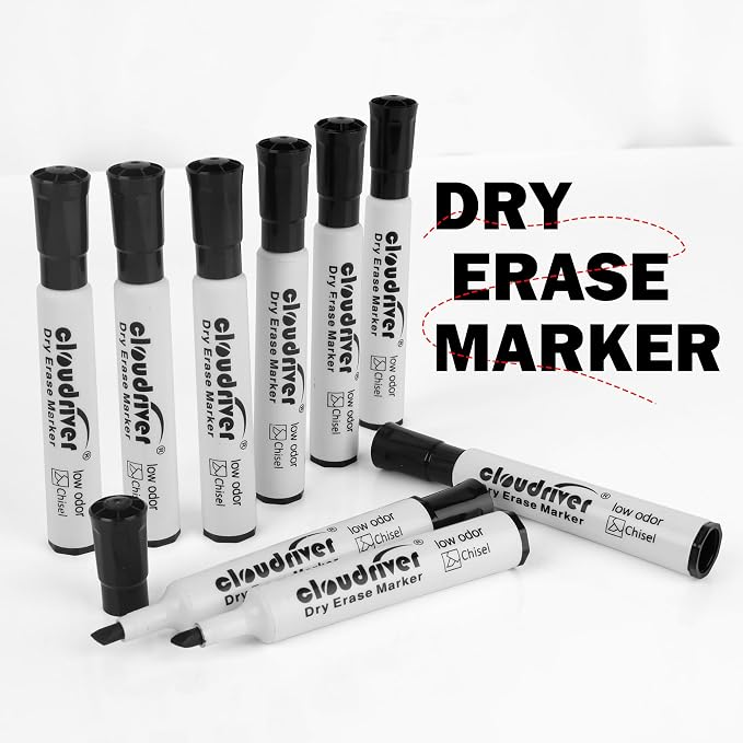 cloudriver Low Odor Dry Erase Markers Tank Style, Chisel Tip, Bulk Dry Erase - Image 4
