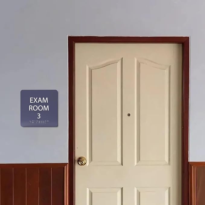 6" X6" Exam Room 3 Sign - Image 5