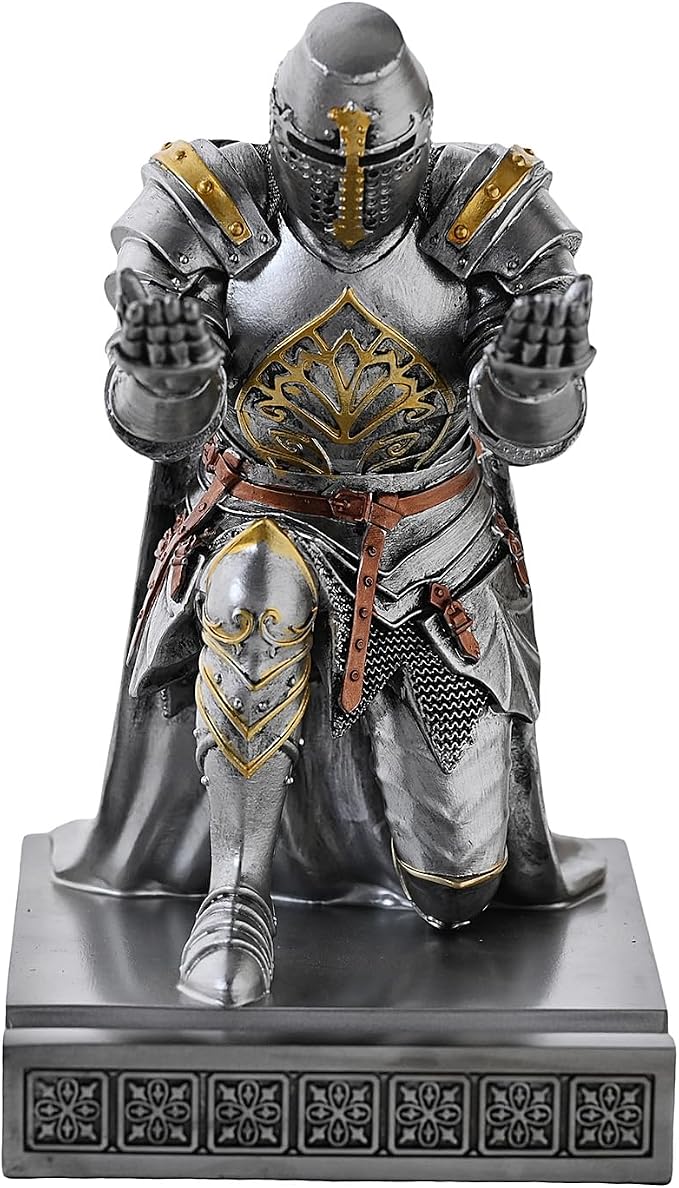 NCQIXIAO Medieval Templar Vanguard Officer Knight Pen Holder Pen Stand Desk - Image 4