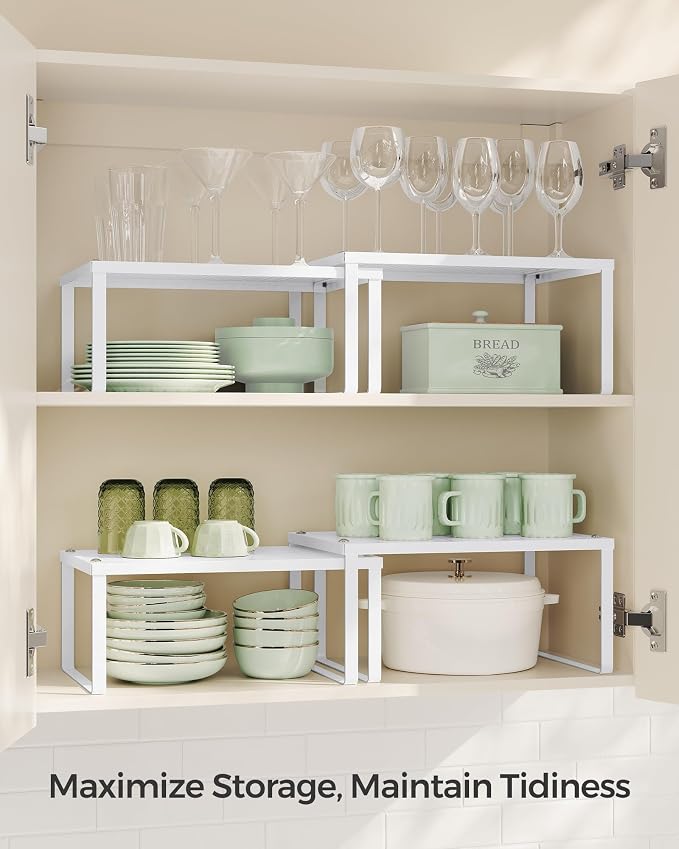 SONGMICS Spice Racks, Countertop Organizers, Shelf Risers, Expandable - Image 4