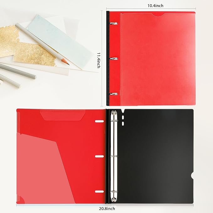 MAKHISTORY Telescoping 3 Ring Binder-12PCS, Flexible Binder - Image 5