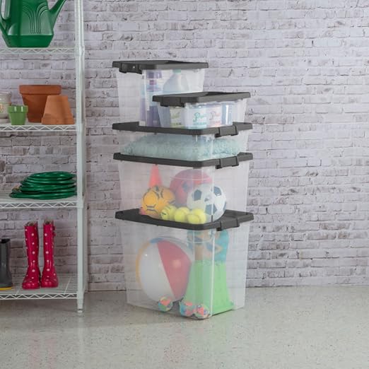 Sterilite 24-Pack Modular Stacker Box, Durable Clear Plastic Storage Bins - Image 8