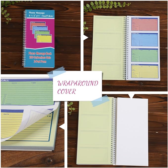 Sinmoe 1 Pcs Spiral Bound Phone Message Book - Image 5