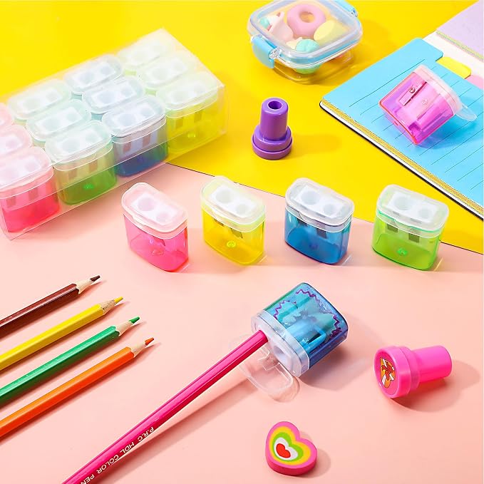 Teling 660 Pcs Manual Pencil Sharpeners Bulk Handheld Dual Holes Pencil - Image 4