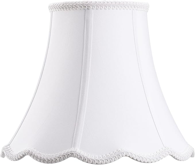 Bell Lamp Shade, Saangseon White Lampshade Replacement 6'' Top x 11.5'' Bottom by Saangseon