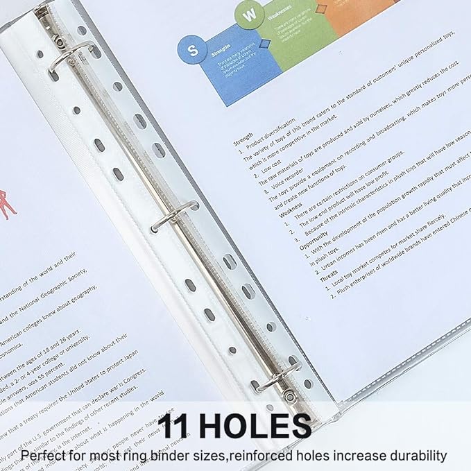 Sheet Protectors, HERKKA 200 Pack Upgrade Clear Plastic Page Protectors Sheet - Image 4