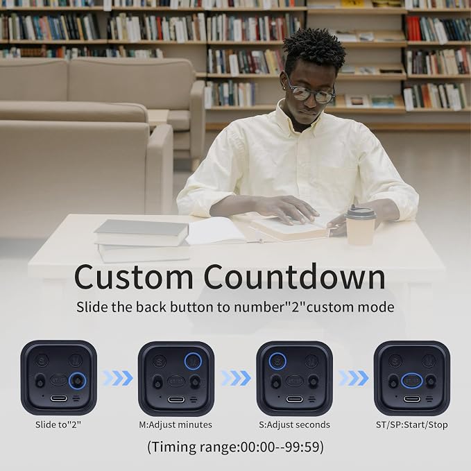 Productivity Timer Flip Gravity Sensor Cube Timer Countdown & Countup, Mute & - Image 4