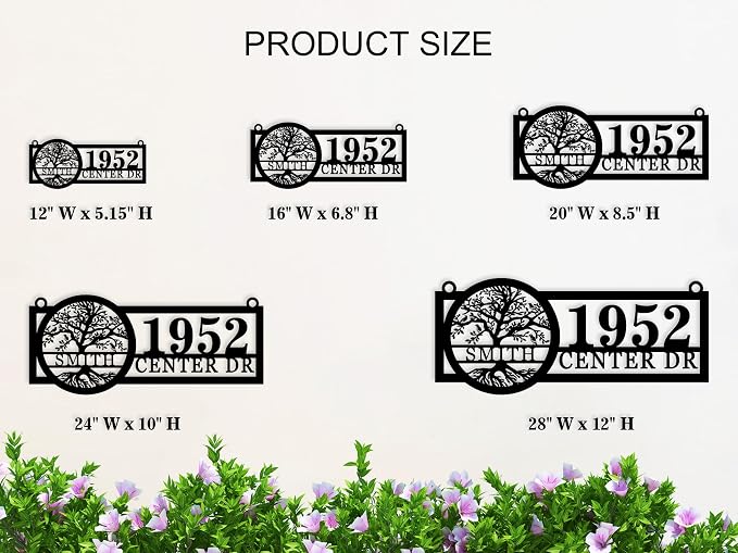 Hanging Metal House Numbers, Custom Metal Hanging Address Signs, Hanging - Image 4