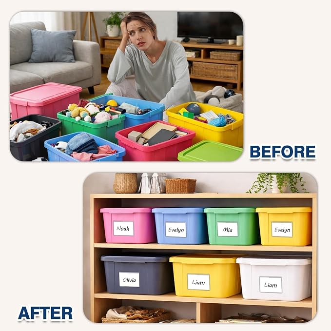 H4D 24 Pack Labels for Storage Bins, Tote Label Pockets for Organizing Storage - Image 5