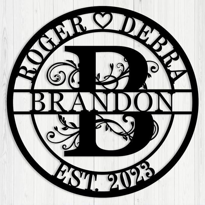 Custom Metal Monogram, Personalized Last Name Décor, Custom Name Signs by Unknown