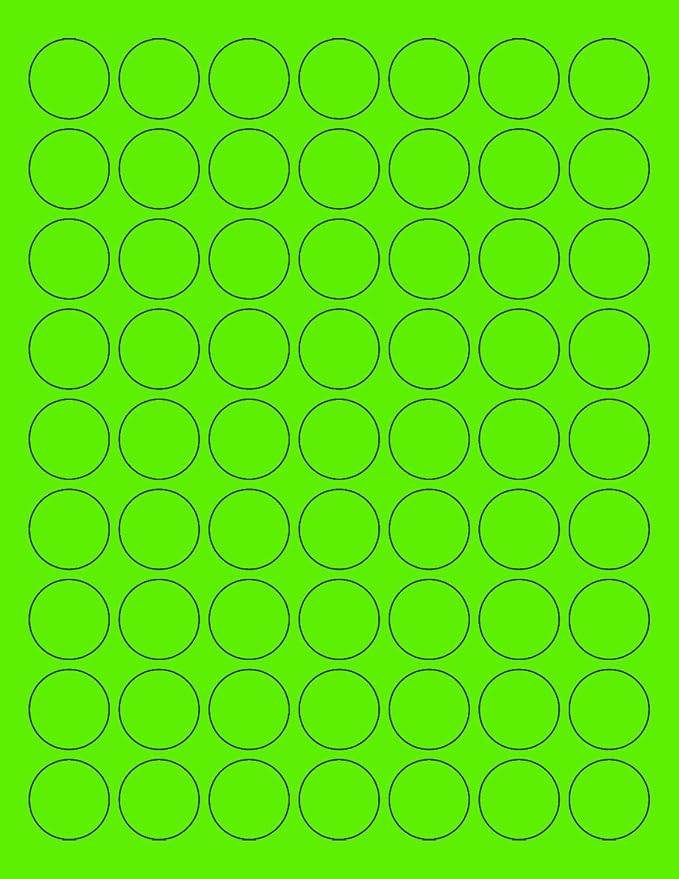 NextDayLabels - 8-1/2 x 11 Neon Color High Light Fluorescent Labels by NextDayLabels