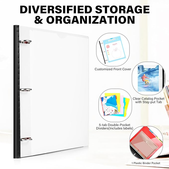 WOT I Telescoping Project Organizer, Refillable 3 Ring Binder - Image 5