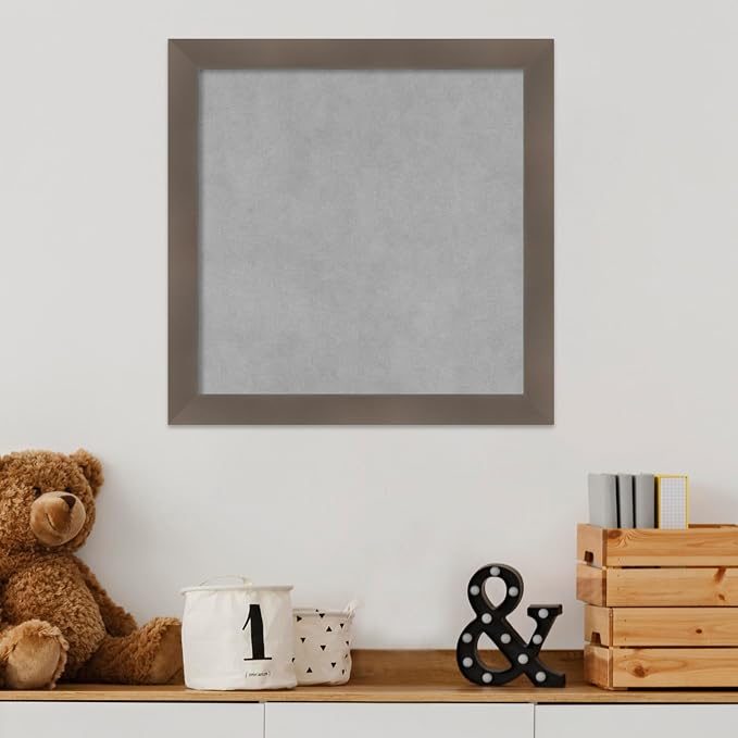Amanti Art Grey Framed Magnetic Board 18x18 Small Vision Board - Image 5