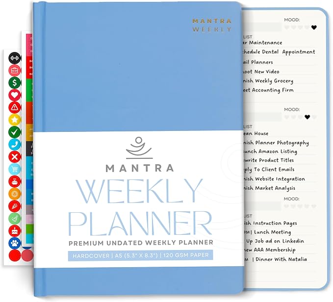 2026 Planner, Daily Journal & Gratitude Journal All-In-One by MantraPlanner