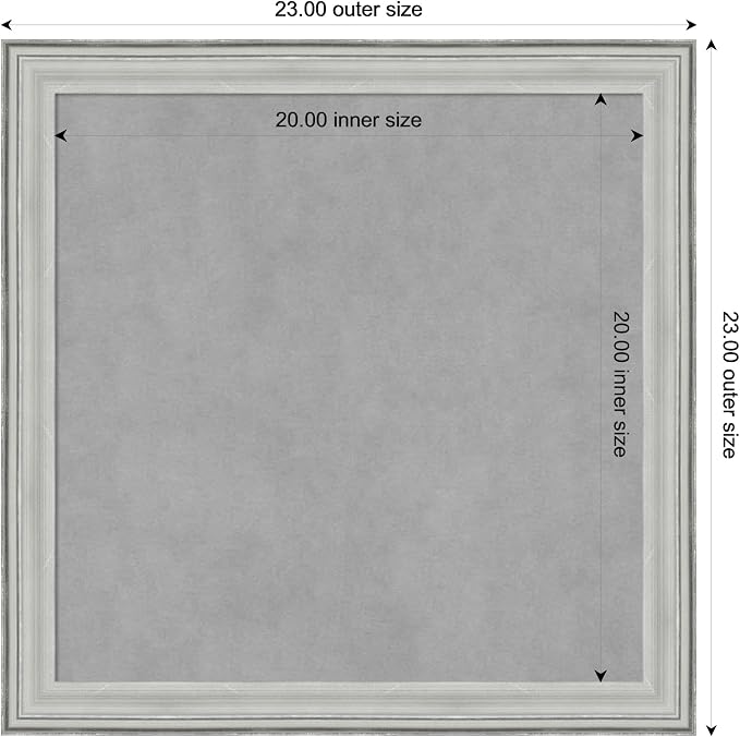 Amanti Art Silver Framed Magnetic Board 23x23 Medium Vision Board - Image 4