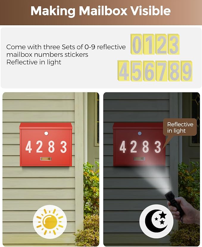 LAND·VOI Locking Wall-Mount Mailbox - Image 5
