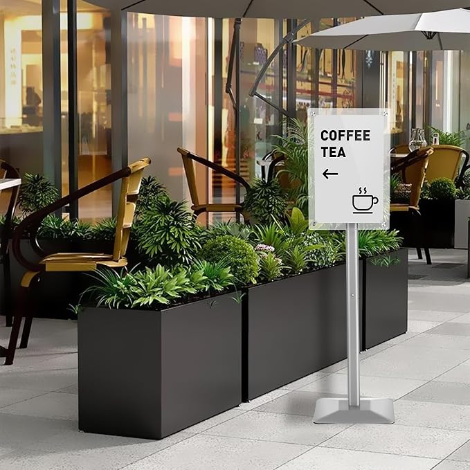DISPLAYSWORKER Adjustable Heavy Duty Pedestal Acrylic Sign holder floor Stand - Image 8