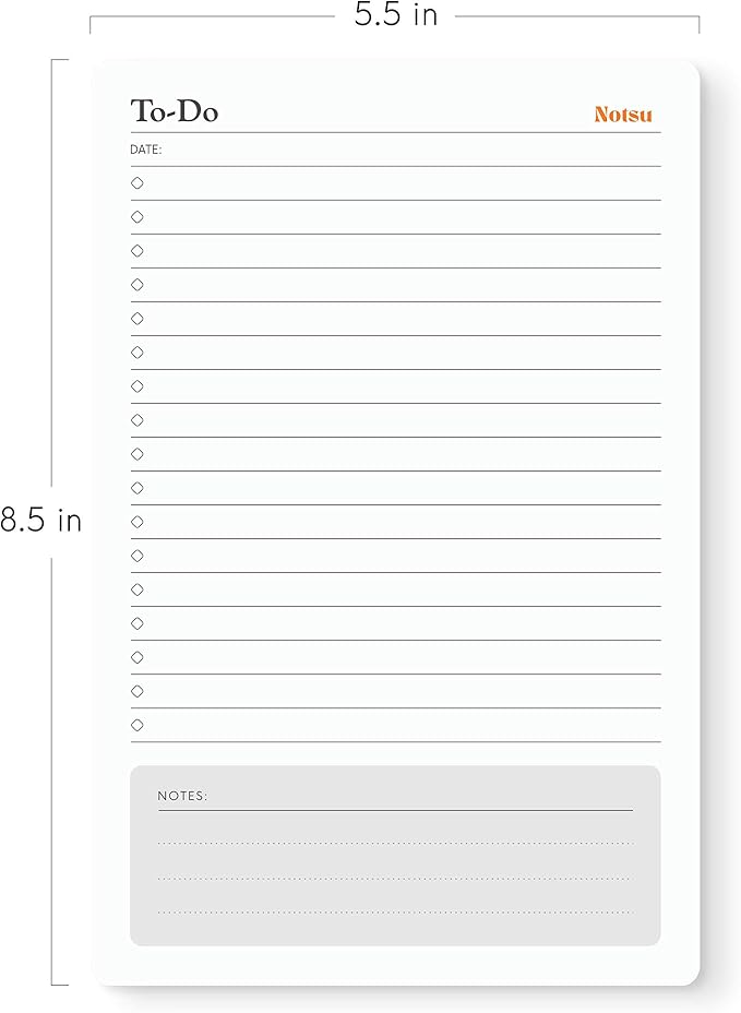 Notsu To Do List Notepad 2pk | Premium Thick Paper 120g | Daily Desk To Do List - Image 3