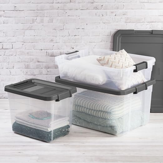 Sterilite Box Stacker Modular Clear 16QT 14723V06 - Image 6