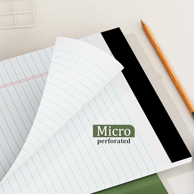 AILZFEI 12 Pack of Legal Pads 8.5 x 11.75 College Ruled Notebook White Paper - Image 5