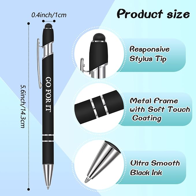 Zonon 12 Pcs Inspirational Pens Bulk Funny Ballpoint Pen - Image 2
