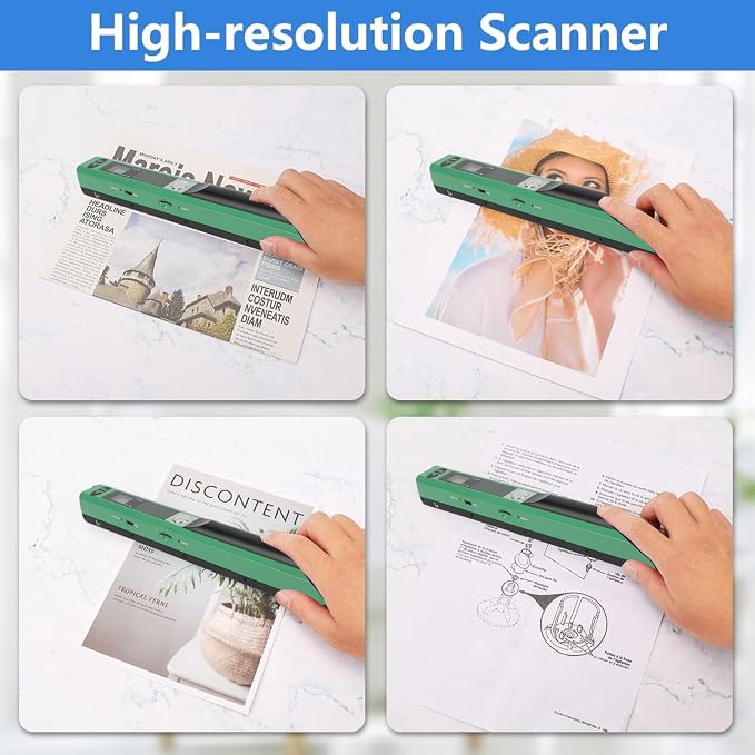 Zunate Portable A4 Handheld Scanner, 900 DPI USB Document, Photo Scanner - Image 7