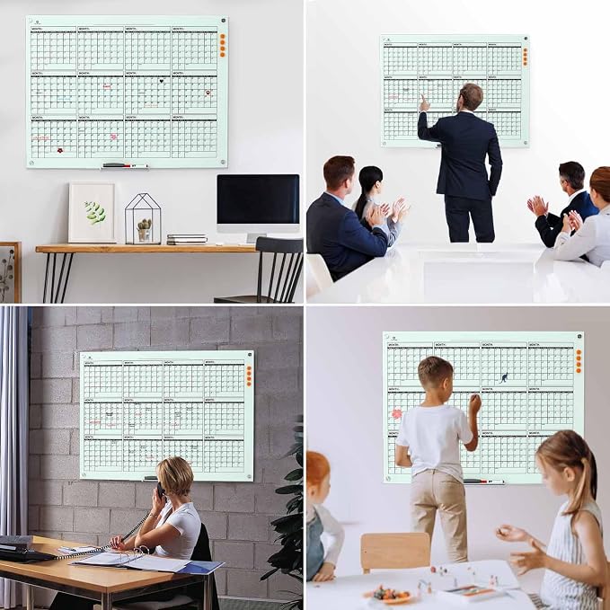 TSJ OFFICE Glass Calendar Whiteboard - Image 6