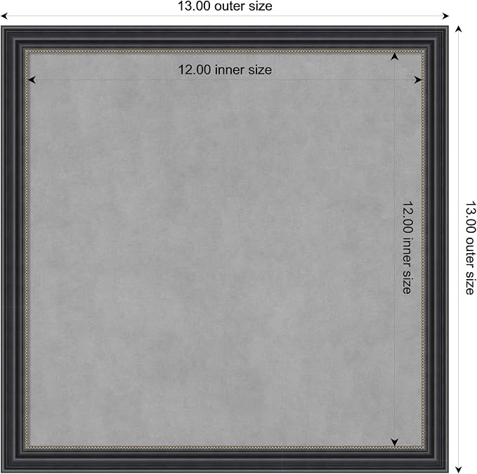 Amanti Art Black Framed Magnetic Board 13x13 X-Small Vision Board - Image 4