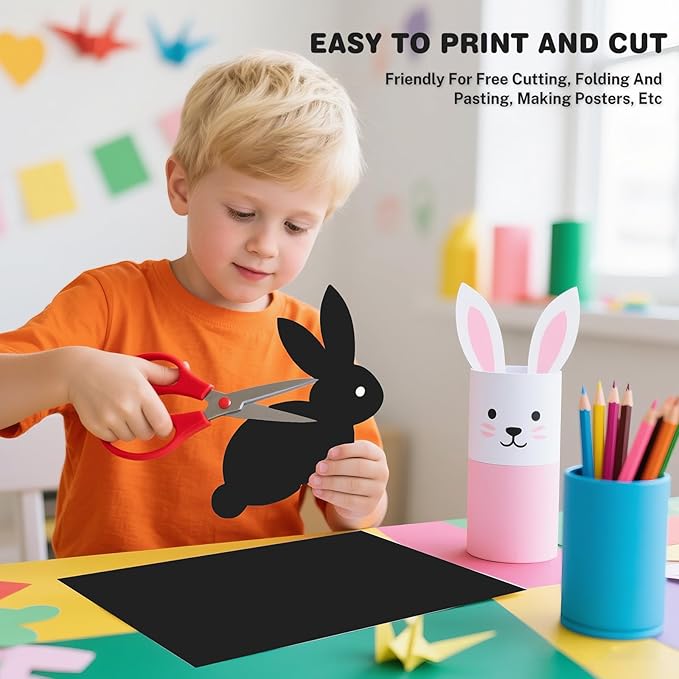 Cardstock 8.5 X 11, 40 Sheets Black Card Stock, 75lb/ 200gsm Copy Paper - Image 5