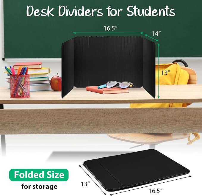 24 Pack Desk Dividers for Students, Waterproof Durable Plastic Testing Dividers - Image 2