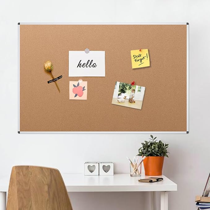 VIZ-PRO Cork Notice Board Bulletin Board, 96 X 48 Inches - Image 7