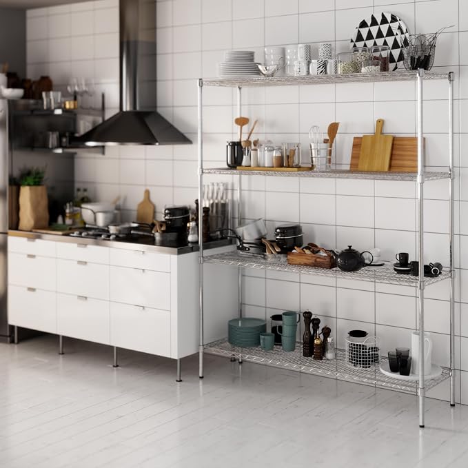 Regal Altair 18" Deep x 60" Wide x 74" Height Wire Shelving Kit | 4-Tier | NSF - Image 7