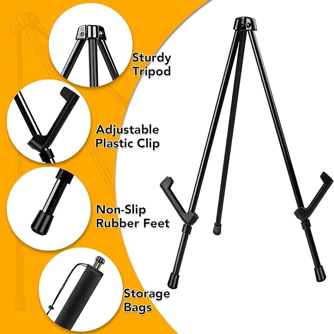 AROIC 3 Pack 14'' Tabletop Easels, Adjustable Portable Table Top Easel - Image 5