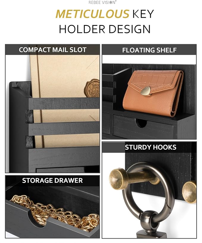 Rebee Vision Decorative Key Holder Wall Mount - Image 3