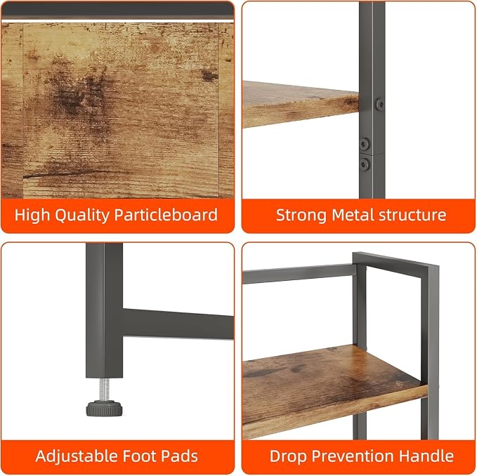Desk Shelf with Drawer, 41.3" Desktop Organizer Shelf, Desk Hutch - Image 8