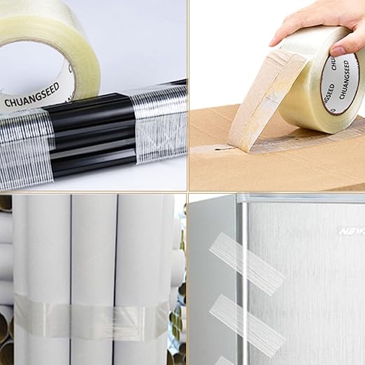 CHUANGSEED 2-Pack Mono Filament Strapping Tape 6.2mil x 2Inch x 30yds Commodity - Image 7