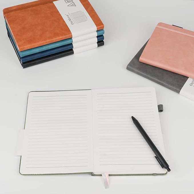 OnMove Notebooks Journal for Women Men 12 Pack Leather Hardcover - Image 5