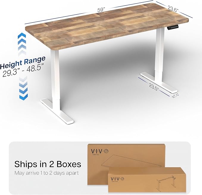 VIVO Electric 60 x 24 in Standing Desk, Memory Height Adjustment, 1B Series - Image 4