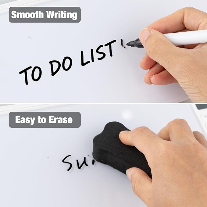 Glass Desktop Whiteboard with Wireless Charger & Storage, Desk Dry Erase Note - Image 6