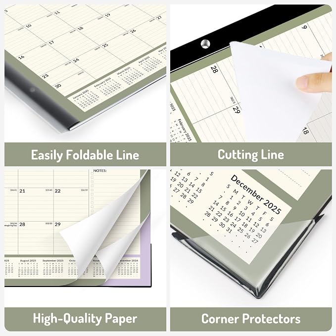 Forvencer 22" x 17" Large Desk Calendar 2026, 20 Months Calendar Runs from - Image 4