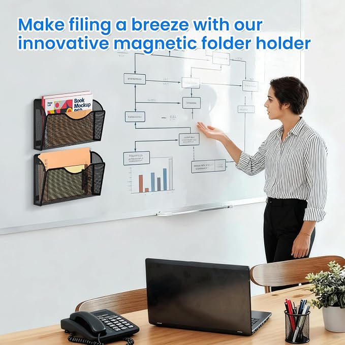 KZWKRG Magnetic File Holder, Magnetic File Folder Holder, No Drilling - Image 7