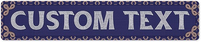 Custom Sign, Custom Street Sign, 11 Font Colors, 13 Font Styles, 4 Hole Options by MySignCenter